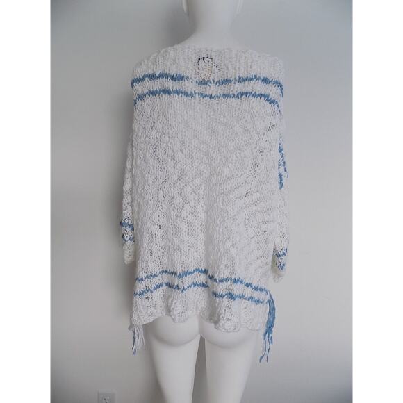Pepin open knit sweater white boho lightweight size Large - Picture 6 of 9